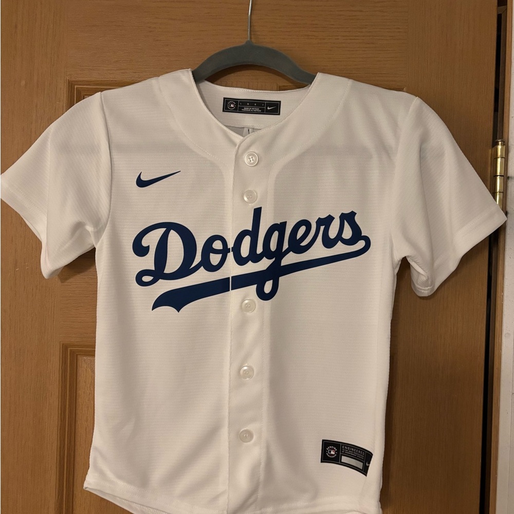 Nike Kids White Dodgers Ohtani Jersey